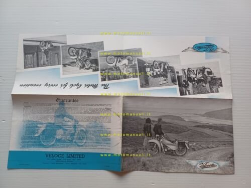 Velocette LE 150 anni 50 depliant inglese originale
