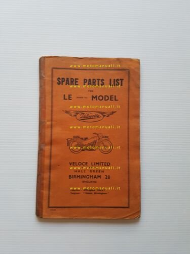 Velocette LE Mark 100 catalogo ricambi originale
