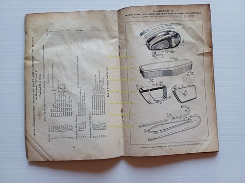 Velocette Valiant 200 1958 catalogo ricambi Inglese originale