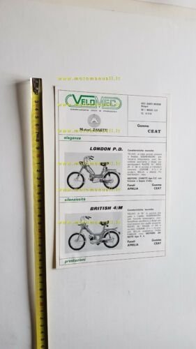 Velomec produzione ciclomotori tuboni bici 1971 depliant ITALIANO originale