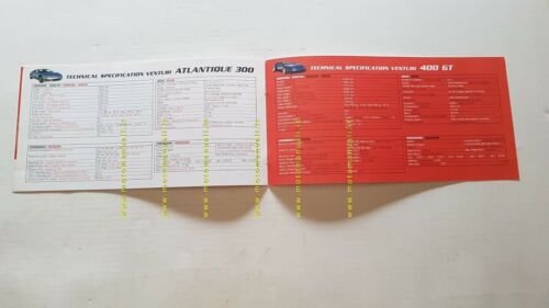 Venturi Atlantique 300 - 400 GT 1995 depliant originale car …