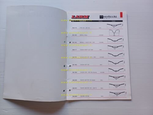 Verlicchi 1986 catalogo accessori manubri comandi leve marmitte originale