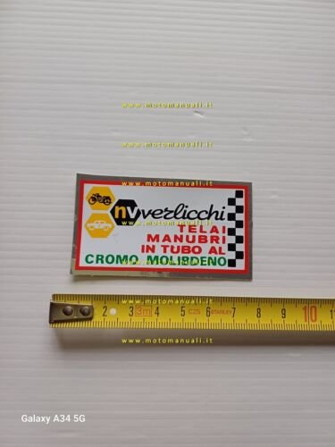 Verlicchi telai manubri moto adesivo sticker pubblicitario originale anni 80