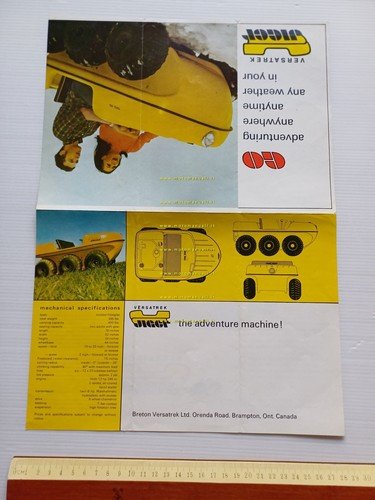 Versatek Jiger veicolo 6 ruote motrici anni 70 depliant originale …