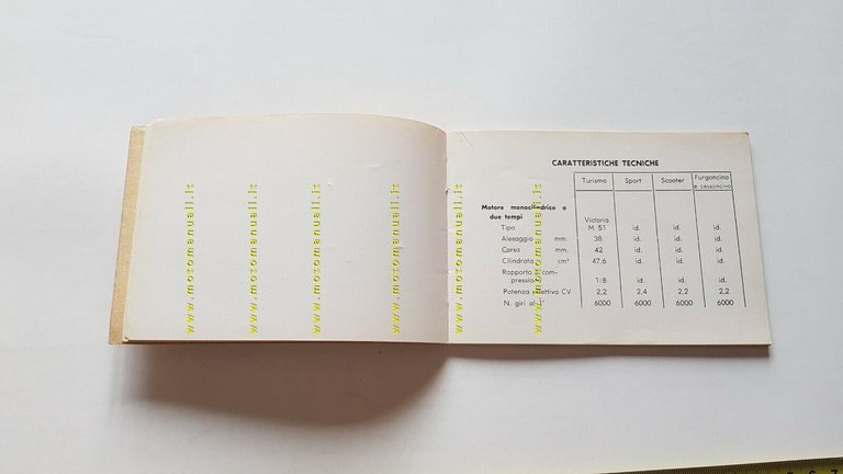 Viberti Vivì 50 Sport Turismo 1957 manuale uso manutenzione libretto …