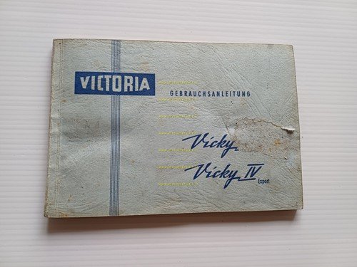 Victoria 50 Vicky III N-IV Export 1957 manuale uso libretto …