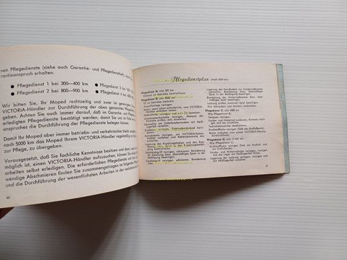 Victoria 50 Vicky III N-IV Export 1957 manuale uso libretto …