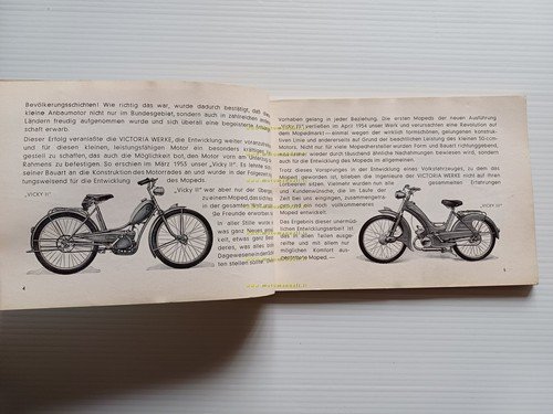Victoria 50 Vicky IV 1956 manuale uso manutenzione originale TESTO …