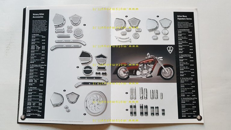 Victory Motorcycles produzione 2000 depliant originale testo inglese