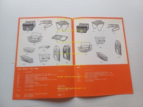 Viganò accessori per ciclomotori Garelli anni 70 depliant ITALIANO originale