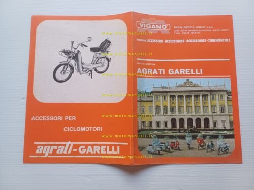 Viganò accessori per ciclomotori Garelli anni 70 depliant ITALIANO originale
