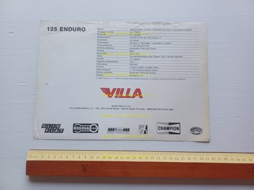 Villa 125 Enduro 1983 depliant originale italiano