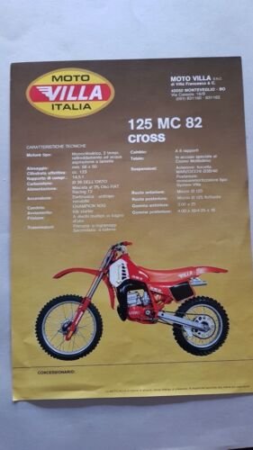 Villa 125 MC 1982 cross depliant originale motorcycle brochure