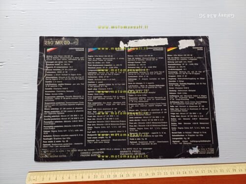 Villa 250 cross 1980 depliant originale italiano