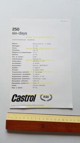 Villa 250 Six Days depliant originale italiano