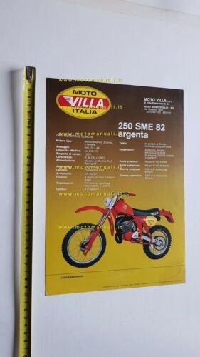 Villa 250 SME Argenta Enduro 1982 depliant moto originale ITALIANO …