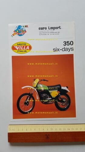 Villa 350 Six Days depliant originale italiano
