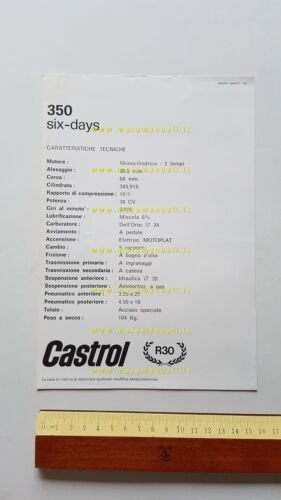 Villa 350 Six Days depliant originale italiano