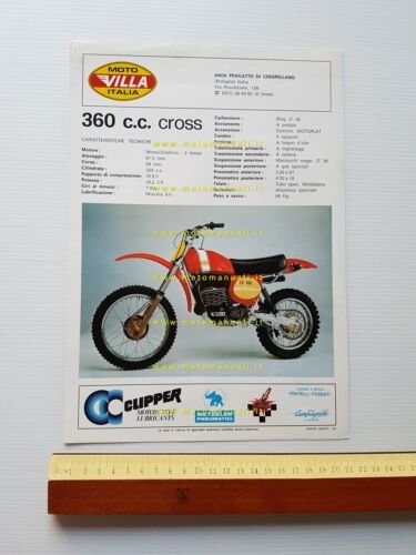 Villa CR 360 Cross 1977 depliant originale italiano