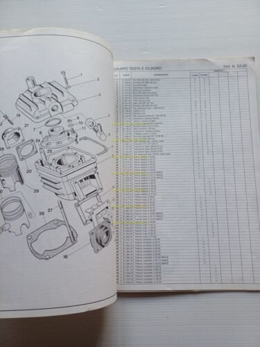 Villa motori 100 - 125 1980-81 catalogo ricambi originale
