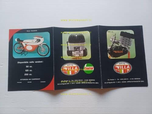 Villa produzione modelli 50 - 125 1972 depliant originale italiano