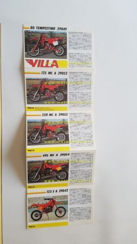 Villa produzione moto modelli 1984 depliant originale italiano