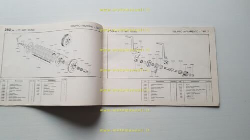 Villa SD 250 Regolarità 1977 catalogo ricambi originale