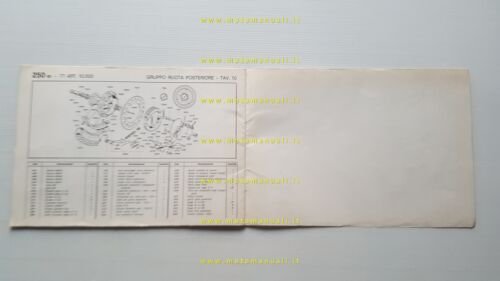 Villa SD 250 Regolarità 1977 catalogo ricambi originale