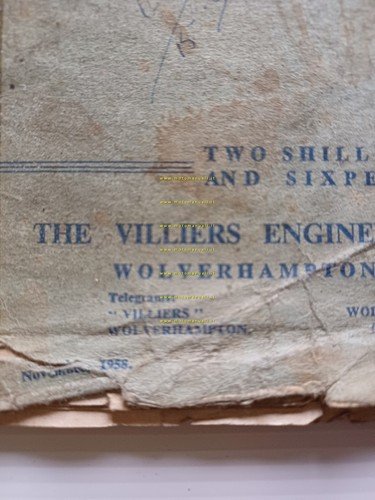Villiers motori MARK 12D 125 - 8E 200 1958 manuale …