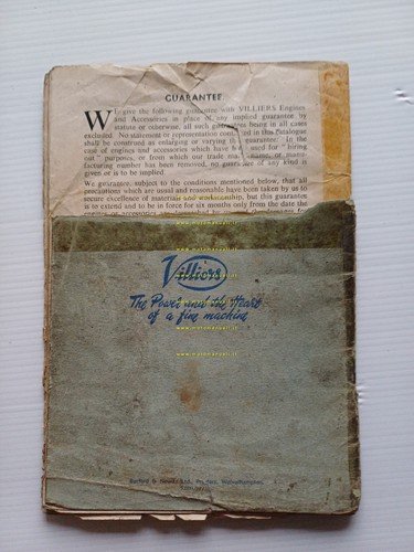 Villiers motori MARK 12D 125 - 8E 200 1958 manuale …