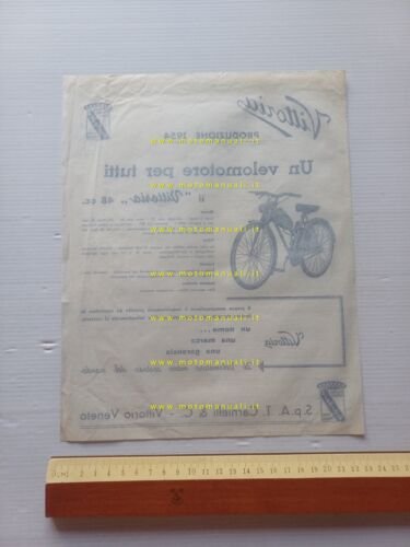 Vittoria 48 velomotore micromotore depliant italiano originale