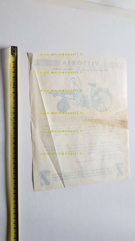 Vittoria Sachs ciclomotore trasporto anni 50 depliant originale ITALIANO