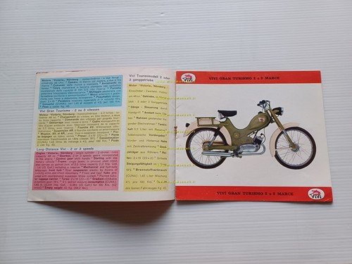 Vivì 50 produzione modelli 1956 ciclomotori motocarri depliant ITALIANO