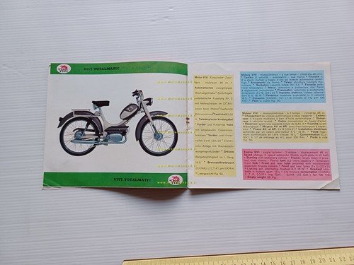 Vivì 50 produzione modelli 1956 ciclomotori motocarri depliant ITALIANO