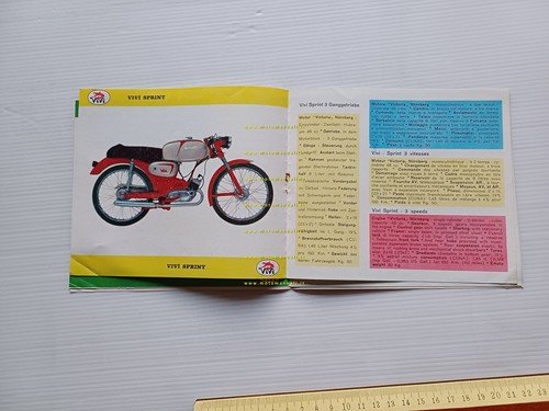 Vivì 50 produzione modelli 1956 ciclomotori motocarri depliant ITALIANO