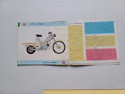 Vivì 50 produzione modelli 1956 ciclomotori motocarri depliant ITALIANO