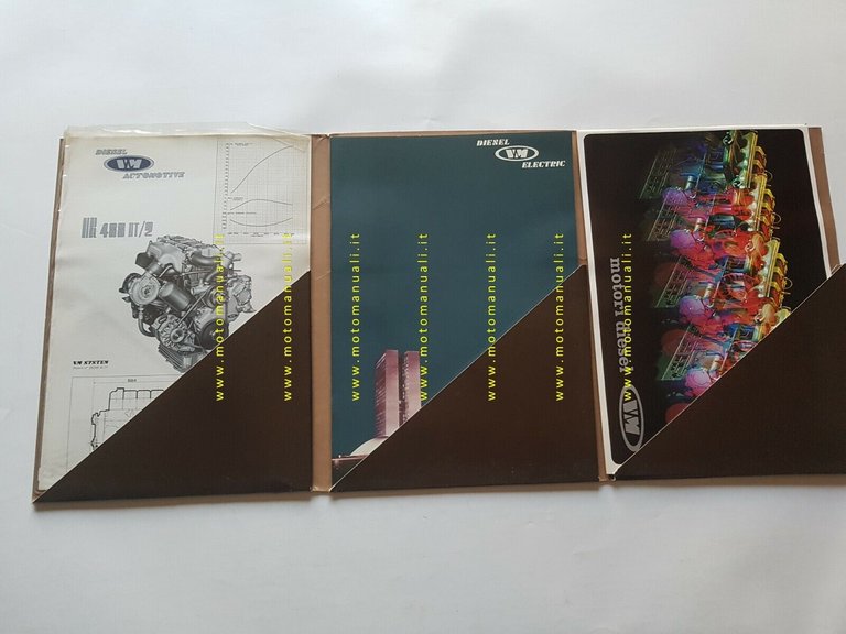 VM Motori cartella stampa motori Diesel anni 70-80 originale press …
