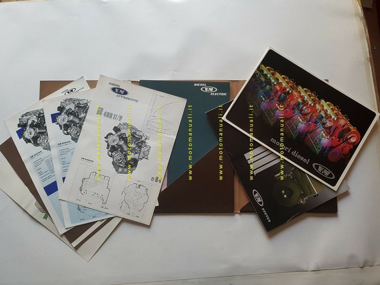 VM Motori cartella stampa motori Diesel anni 70-80 originale press …