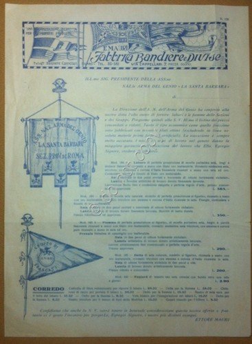 Volantino - Fabbrica Bandiere e Divise Mauri - Milano inzizi …