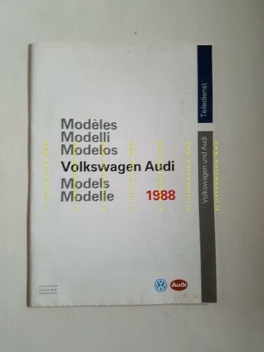 Volkswagen Audi modelli fino 1988 depliant poster italiano originale