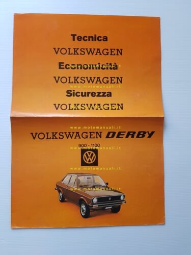 Volkswagen Derby 900 - 1100 1977 depliant originale italiano