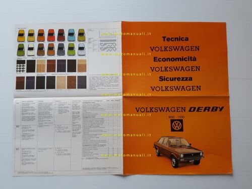 Volkswagen Derby 900 - 1100 1977 depliant originale italiano