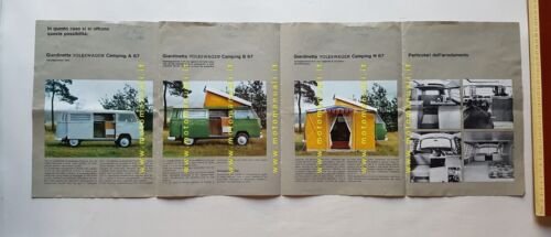 Volkswagen Giardinetta Camping 1969 depliant ORIGINALE italiano