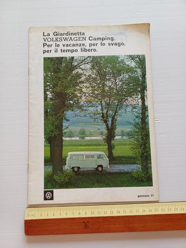 Volkswagen Giardinetta Camping 1970 depliant italiano originale