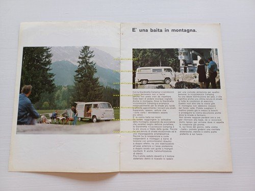 Volkswagen Giardinetta Camping 1970 depliant italiano originale