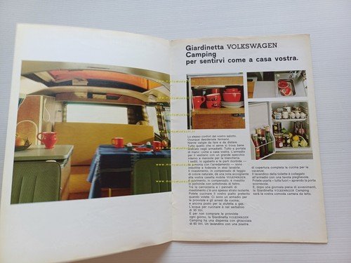 Volkswagen Giardinetta Camping 1970 depliant italiano originale