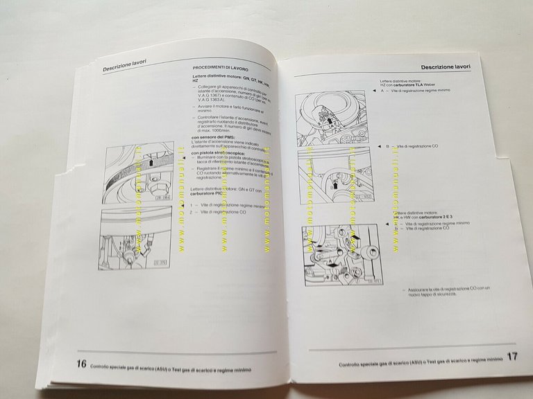 Volkswagen Golf - Jetta manuale officina manutenzione 1984-85 originale