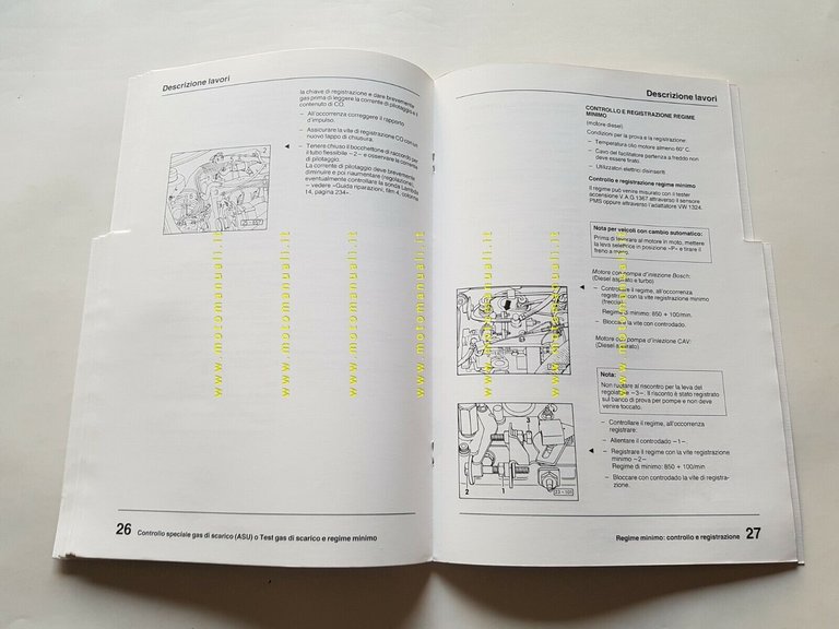 Volkswagen Golf - Jetta manuale officina manutenzione 1984-85 originale