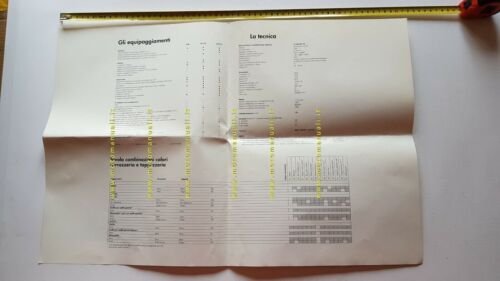 Volkswagen Golf 1.6 101 CV 1990 circa depliant POSTER ITALIANO …