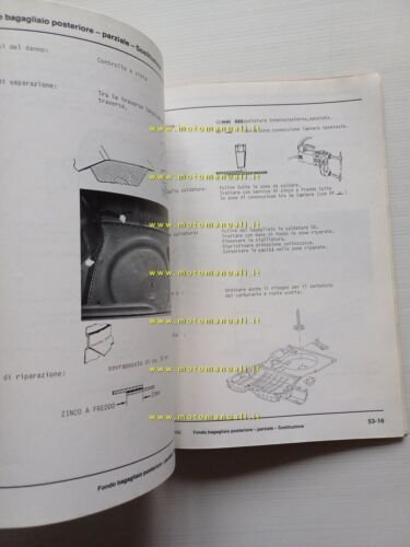 Volkswagen Golf Jetta 1984-85 manuale officina riparazione carrozzeria originale